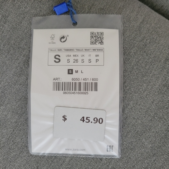 NWT Zara Metallic Thread Crop Top Small - Picture 8 of 11